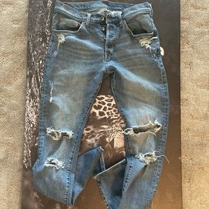 MENS H&M SUPER RIPPED SKINNY JEANS